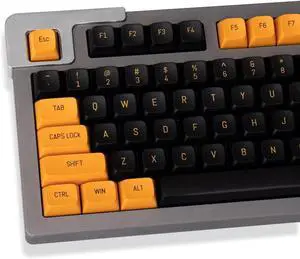 Black and Orange Keycaps Set Doubleshot MSA Profile 150 Keys Custom Keycaps for Cherry MX 61/64/68/84/87/96/104/108 Mechanical Keyboard