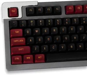 Mintcaps Red Black Keycaps Set MSA Profile Doubleshot Custom Keycaps 150 Keys for Cherry MX Gateron Kailh Switches Mechanical Keyboards(Red Samurai Keycaps)