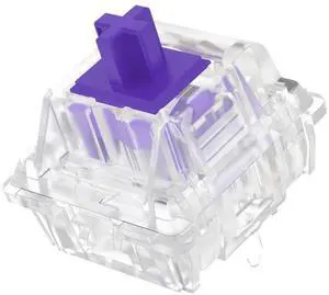 DUROCK Tactile Switches, Clear Purple Medium Tactility Keyboard Switches, 5 Pins MX Clear Type Switches Pre-Lubed (Purple Tactile 65g, 110pcs)