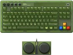 AKNES 8Bitdo Retro Mechanical Keyboard, Hot Swappable, Dual Super Programmable Buttons, RGB Backlight Gaming TKL Keyboard with 87 Keys, Bluetooth/2.4G/USB-C for Windows & Android-X Box Edition