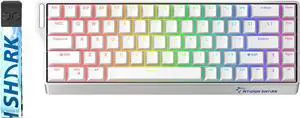 GK GAMAKAY x NaughShark NS68 Hall Effect Rapid Trigger Wireless Gaming Keyboard, Bluetooth/USB-C/2.4GHz 8KHz Polling Rate 0.01mm RT,Outemu Peach Crystal Magnetic Switch Keyboard (White-Shine Through)