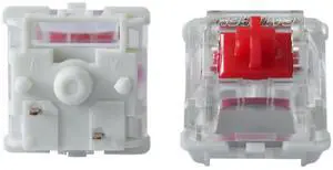 GATERON Jupiter Red Keyboard Switches, Linear 45gf RGB LED 5 Pin Factory Pre-lubed Key Switches for MX Mechanical Keyboard(Red,110PCS)