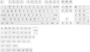 KiiBoom Transparent PC Keycaps Set, 146 Keys SA-Like Profile ANSI ISO Layout RGB Shine Through Keycaps for Mechanical Keyboard, Compatible with Mx Switches (Clear)