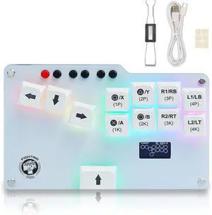 Bewinner Fight Stick, Fighting Box Keyboard for WASD GP2040 CE Fightstick Fight Stick with Cherry MX for MisterFPGA Steamcherry