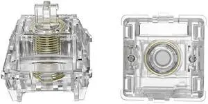 GATERON Magnetic Jade Max Keyboard Switches, Linear Factory Pre-lubed Fully Transparent Gold-Plated Spring Permanent Magnet Freely Setting Pre-Travel Key Switches for Magnetic Gaming Keyboard(90PCS)