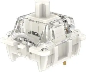 Gateron G White Clear Pro 3.0 Switches Pre-lubed 3pin RGB SMD Linear for Gaming Mechanical Keyboard (72Pcs, Pro White 3.0)