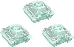 Zjmehty GATERON KS-33 Low Profile Jade 2.0 Switches for MX Mechanical Keyboard,3 Pin/65gf Tactile/RGB LED/Factory Pre-lubed Switches(108Pcs)