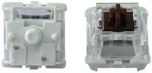 GATERON Jupiter Brown Keyboard Switches, Tactile 55gf RGB LED 5 Pin Factory Pre-lubed Key Switches for MX Mechanical Keyboard(Brown,110PCS)