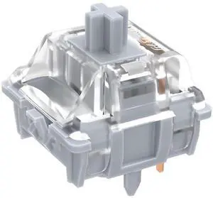 GATERON Dual-Rail Zero Degree Switch Fully Silent Silver 3 Layer 5 pin Linear DIY RGB Customized Mechanical Keyboard Switch (72PCS)