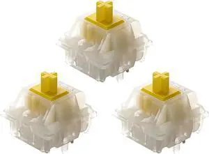 Gateron Milky Yellow Pro V2 Switches for MX Mechanical Keyboard,5-Pin 50gf Linear/Pre-Lubed Switches(90pcs)