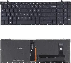 Qinrenxiang Replacement Keyboard for HP ProBook 450 G9/455 G9/455R G9 (HSN-Q34C-4) - USB, Mechanical, Backlit, QWERTY, Ambidextrous