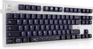 Custom Keycaps 130 Keys Keycap Kit PBT Dye Sublimation Keycaps for Mechanical Keyboard Cherry Profile Keycaps Compatible with 60%, 75%, 80%, 85%, 100% ANSI Layout (Galaxy)