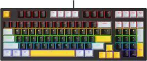Ergonomic 98Keys Mechanical Keyboard with Backlits LED for Gaming Enthusiasts Office Workers Gamers Accessory