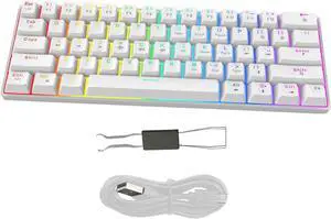 DIEKE V900 Mechanical Gaming Keyboard 61Keys With Color Backlight And Hot Swappable Switches Small Keypad