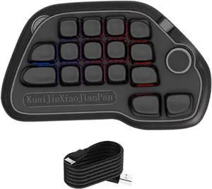 CHENZILIN Mechanical Number Pad VIA Programmable 17 Key Hot Swappable USB Numeric Keypad with PBTs Keycaps and RGBs Backlit for La