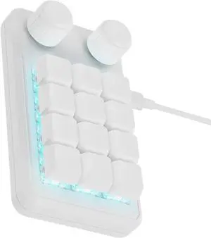 baojielai Programmable 12 Mechanical Gaming Keyboards With Two Knobs and RGBs Lighting Type C Cable