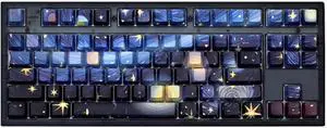 Starry Sky Keyboard, Wireless Mechanical Gaming Galaxy Side Engraved Keyboard, Starry Night Space Theme, Side-Lit Design, Dye Sublimation Pbt Keycaps, Pre-Lubed Linear Switches(Green Switch)