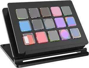 Macro LCD Keyboard for Streaming Gamers Designers Customizable Hotkeys Text Shortcut Crosses Devices