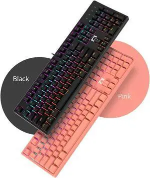 Daidai STK13 USB Wired Mechanical Keyboard xed Light Keyboard 04 Keys Gaming Office Keyboard Ergonomic Design (Red Switch)