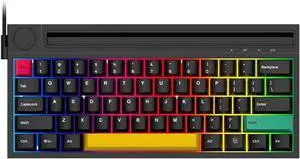K620T &Wired Dual-Mode Mechanical Keyboard 62 Keys Compact Gaming Office Mechanical Keyboard Black (Blue Switches)