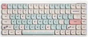 Mechanical Keyboard 84 Keys +BT5.0+Type-C 3 Connections 75% Low Profile Layout Keyboards Light Effect Support -swappable r Laptop Phone OU Switches BE-BL -swappable