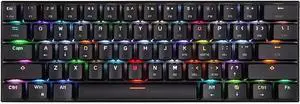 CK62 6 Keys Mechanical Keyboard USB Wired Dual Mode Gaming Keyboard Black with OU Red Switches