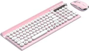 Keyboard Combo Quiet Operation Auto Sleep Mode Multifunctional Buttons Retro Round Key Caps Phone Holder, Keyboard Combo Quiet Operation Auto Sleep Mode Multifunctional Buttons Retro Round Key Caps Phone Holder,