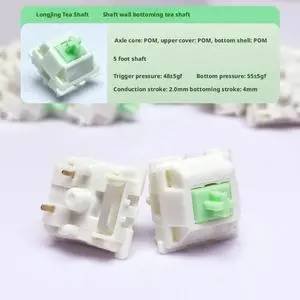 Green Linear Mechanical Switch  POM Stem & Housing, 48gf Actuation, 5-Pin MX-Compatible, 4.0mm Travel for Custom Keyboards(110PCS)
