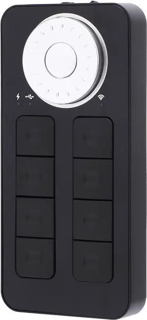 EBTOOLS Wireless Shortcut Keyboard, with 8 Quick Keys and Multifunctional Dial, Support 2.4G, USB C Connection, for Digital Draw, Video Edite, Photo Retouch, for Pc, Laptop, Tablet