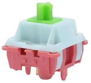 Tactile Mechanical Switch 5-Pin, 42±3gf Actuation, Green Stem with White Top, 3.6mm Travel, MX-Compatible, 50M Lifespan(110PCS)