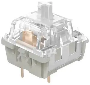 Linear Mechanical Switch 5-Pin, 45g Actuation, Transparent Top & Milky Base, 4.0mm Travel, Self-Lubricating POM Stem(110PCS)