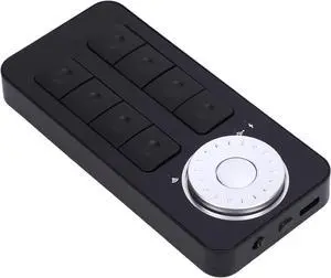 Diydeg BOSTO Quick Keys Shortcut Keyboard, 8 Keys and Dial Digital Drawing Tablet Shortcut Keypad with 2.4G WiFi USB C Connection for Digital Drawing Video Editing Photo Retouching