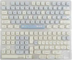 SPONGL Key Caps,144Keys Dye Sublimation Keycaps Set for 61//96/98/104/108 MX Switching Mechanical Keyboards Keycaps