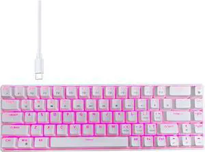 60 Percent Mechanical Keyboard Two Color Injections with Backlits 68Key Layout Tactiled Switches USB Small Keypad