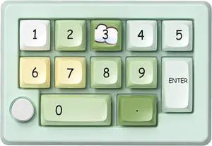 Thewasc 12 Macro Pad Keyboard Enables For Gaming With Lighting And Programmable Keys Keypad 2.4Ghz 3Modes Gaming Macropad