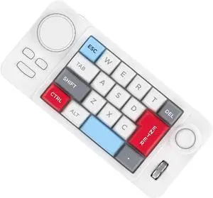Mllepjdh Color Illuminated 19 Small Gaming Keyboard Customizable Joystick Double Macroed Wheel Hot Swappable Switches Color Mechanical Keyboard For Gaming