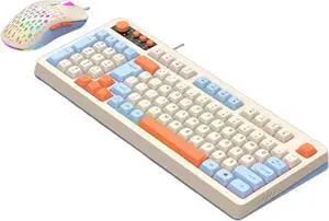 MultiSystems 98Keys Wire Keyboard with ARGB Lighting Ergonomic Build Keyboard and Long Last Switches Life