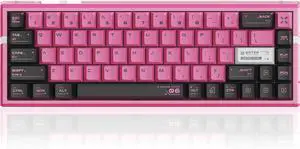 ATK RS6 Ultra Hall Effect Gaming Keyboard  65% Layout, Hot-Swappable Switches, RGB Backlight with Music Sync, Custom Actuation, 8000Hz Polling, N-Key Rollover (Sakura Warrior, Gateron Jade Gaming)