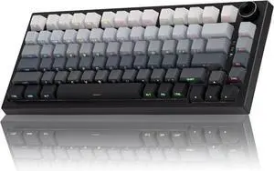 Wireless Mechanical Keyboard with Knob,Tri-Mode BT5.0/2.4GHz/USB-C Hot Swappable Mechanical Keyboard,Pre-lubed Linear Switches,8000mAH Battery RGB Backlit Computer Gaming Keyboards
