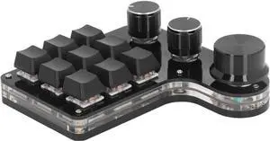 Mini Keypad, 9 Key Mini Programmable Keypad RGB LED Mechanical Keyboard Gaming Keypad with USB C Cable & RGB LED Light, Valve