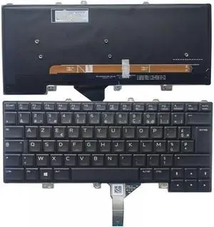 FR Laptop Keyboard Compatible with 15 R3 15 R4 13 R3 Models with Backlit Feature Part Numbers 0JHW7C PK1326S1C17