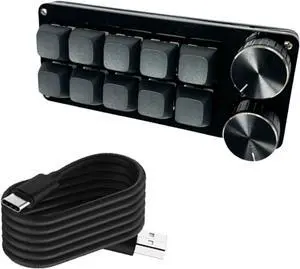 Customizable Macro Keypad with Single Knob 9Key/10Key/12Key/15Key Mechanical Gaming Keyboards Programmable Keypad