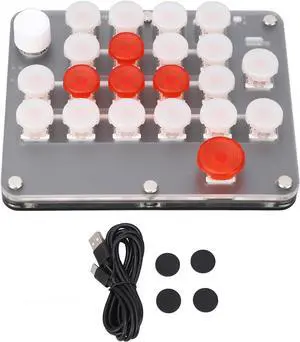 21 Keys Programmable Keyboard Knob Red Axis USB C BT Connection One Handed Macro Mechanical Keyboard Black Myth Wukong