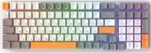 sinraoee K3 Mechanical Keyboard Russian Mechanical Keyboard 100 Keys Gang Office Gang mputer Keyboard Full Keys No Punch Multiple Lit Effects Personsed Keys Wired Keyboard