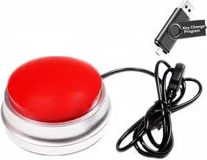 Programmable USB Macro Keyboard, One Handed Major Policy Decision Button Setting Keypad, Default Enter Key, Game PC Switch Control Keyboard, USB Flash Drive With Key Change Program & Data Cable