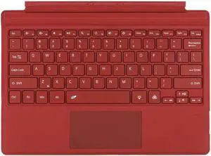 Tablet Accessories, Ultra Slim 6 Colors Magnetic Backlit Touchpad Keyboard Compatible with Microsoft Surface Pro 3/4/5/6/7 12.3 inch(Red)