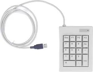 18 Key Mechanical Numeric Keypad, USB Number Pad with Skid Pads, Splashproof, Key for Laptop Desktop PC, Business Industrial Use