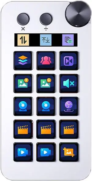 LCD Button 15Keys Live Content Creation Controller StreamDeck Customs Button StreamDeck Visual Keyboards For PC