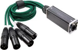 KEXIAO 4Channel 3Pin Snake Multi Net Snake Receiver to Single Cable 4 Channel Receiver for Stage Lighting