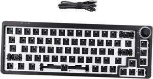 Vaguelly 1Set Hot Swappable Keyboard DIY Kit Mechanical Keyboard Case with RGB Lighting